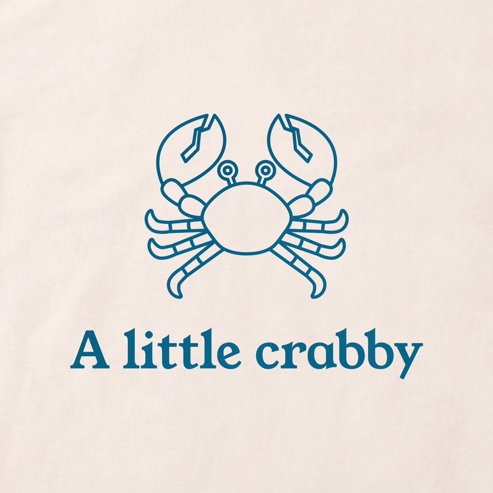 A Little Crabby Crab T-Shirt print detail in Natural