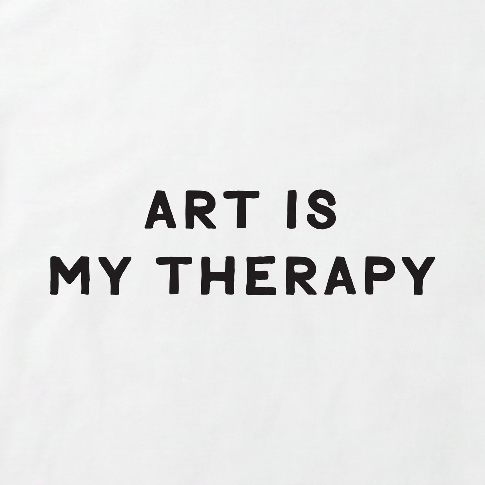 Art Is My Therapy T-Shirt print detail in White