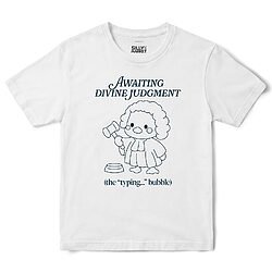 Awaiting Divine Judgment Duck T-Shirt in White