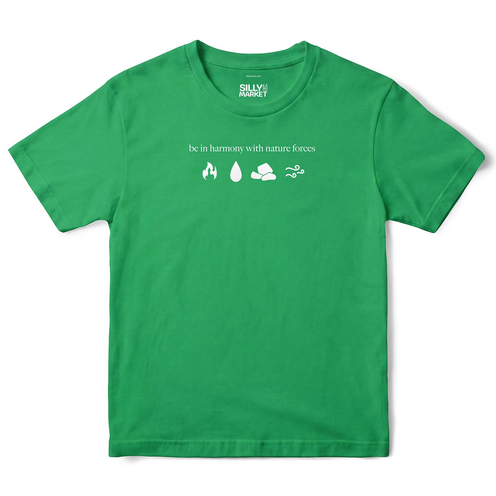 Be In Harmony With Nature Forces T-Shirt in Irish Green