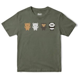 Bear Friends T-Shirt in Military Green