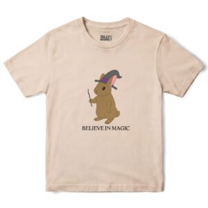 Believe In Magic Bunny T-Shirt in Sand