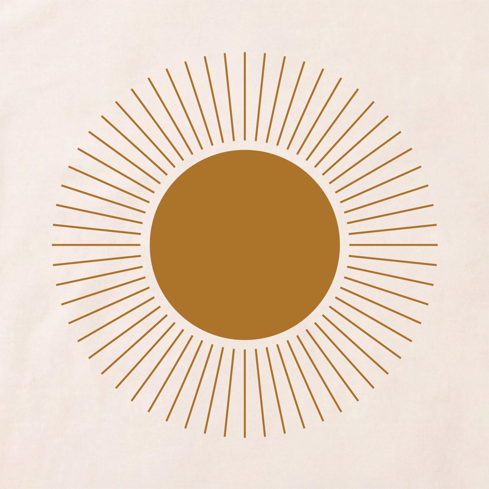 Boho Sun Rays T-Shirt print detail in Natural