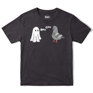 Boo Coo Ghost And Pigeon T-Shirt in Black