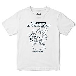 Brewing A Potent Elixir Bunny T-Shirt in White