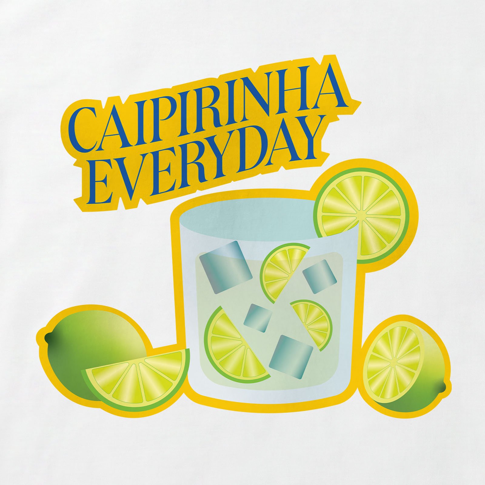 Caipirinha Everyday T-Shirt print detail in White