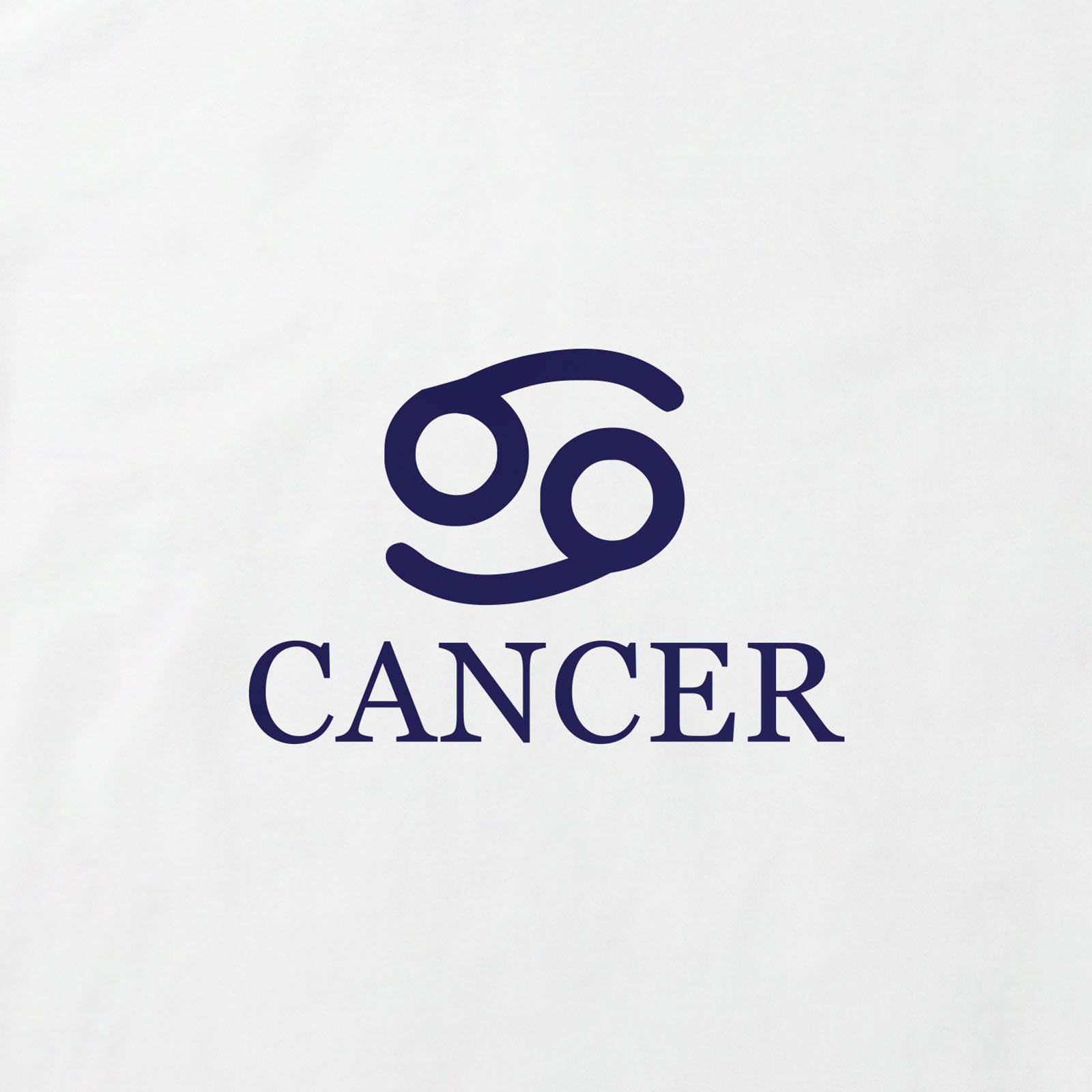 Cancer Zodiac T-Shirt print detail in White