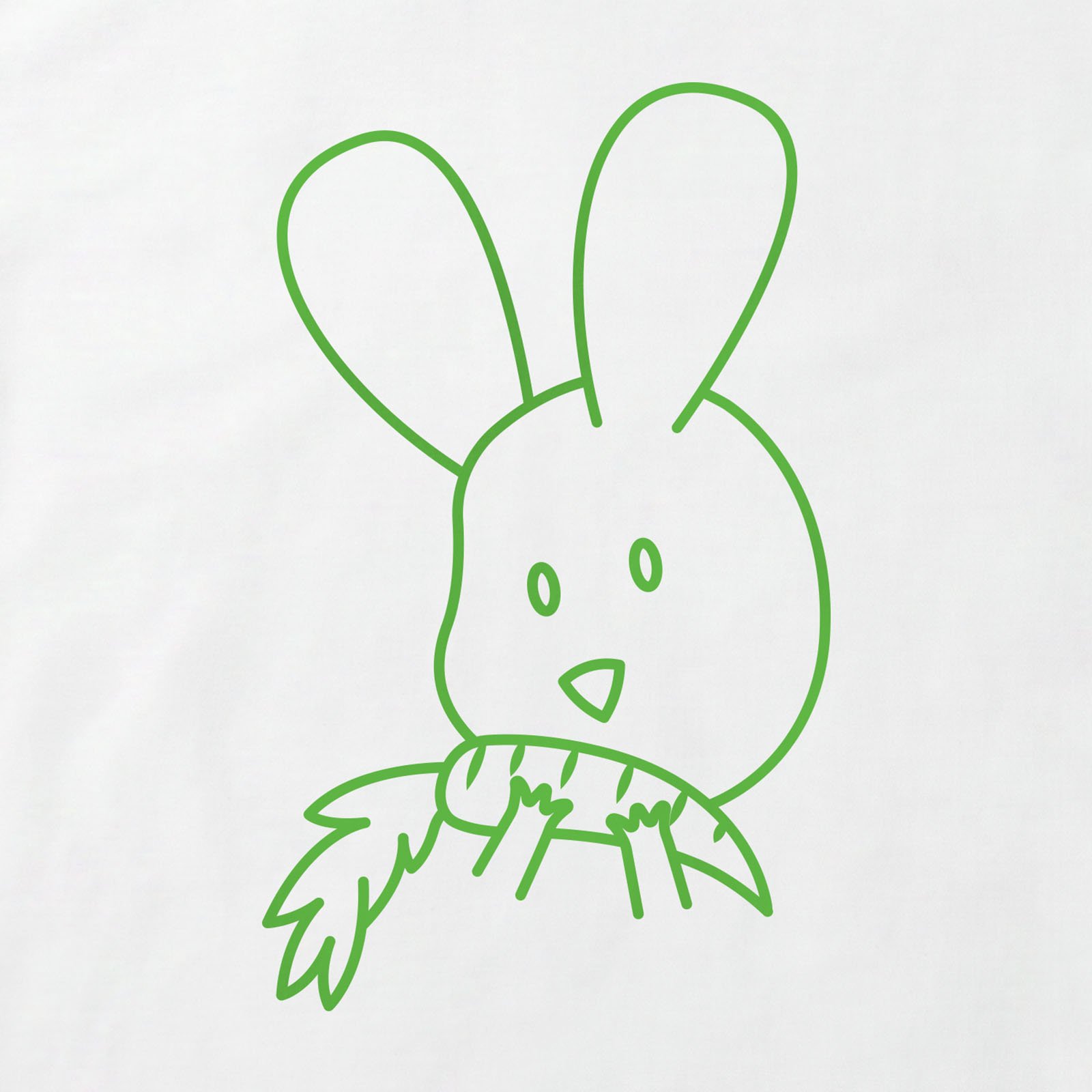 Carrot Bunny T-Shirt print detail in White