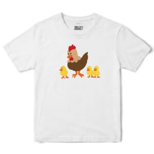 Chicken Family T-Shirt in White