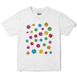 Colorful Flowers T-Shirt in White