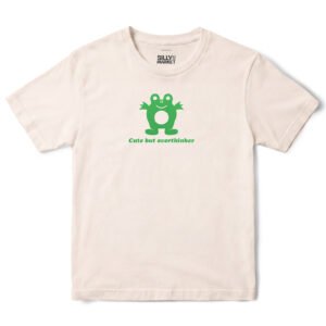 Cute But Overthinker Frog T-Shirt in Natural