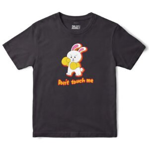 Don't Touch Me Bunny T-Shirt in Black