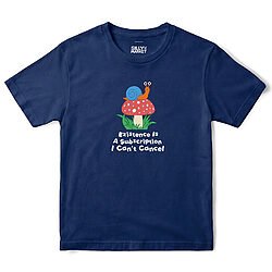 Existence Is A Subscription Snail T-Shirt in Navy