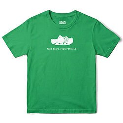 Fake Tears, Real Problems Crocodile T-Shirt in Irish Green
