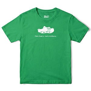 Fake Tears, Real Problems Crocodile T-Shirt in Irish Green