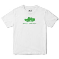 Fake Tears, Real Problems Crocodile T-Shirt in White