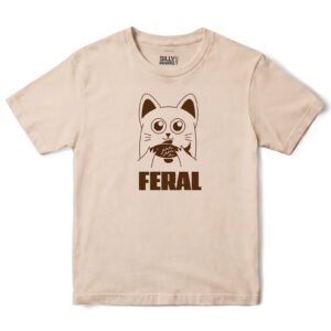 Feral Cat T-Shirt in Sand