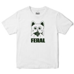 Feral Cat T-Shirt in White