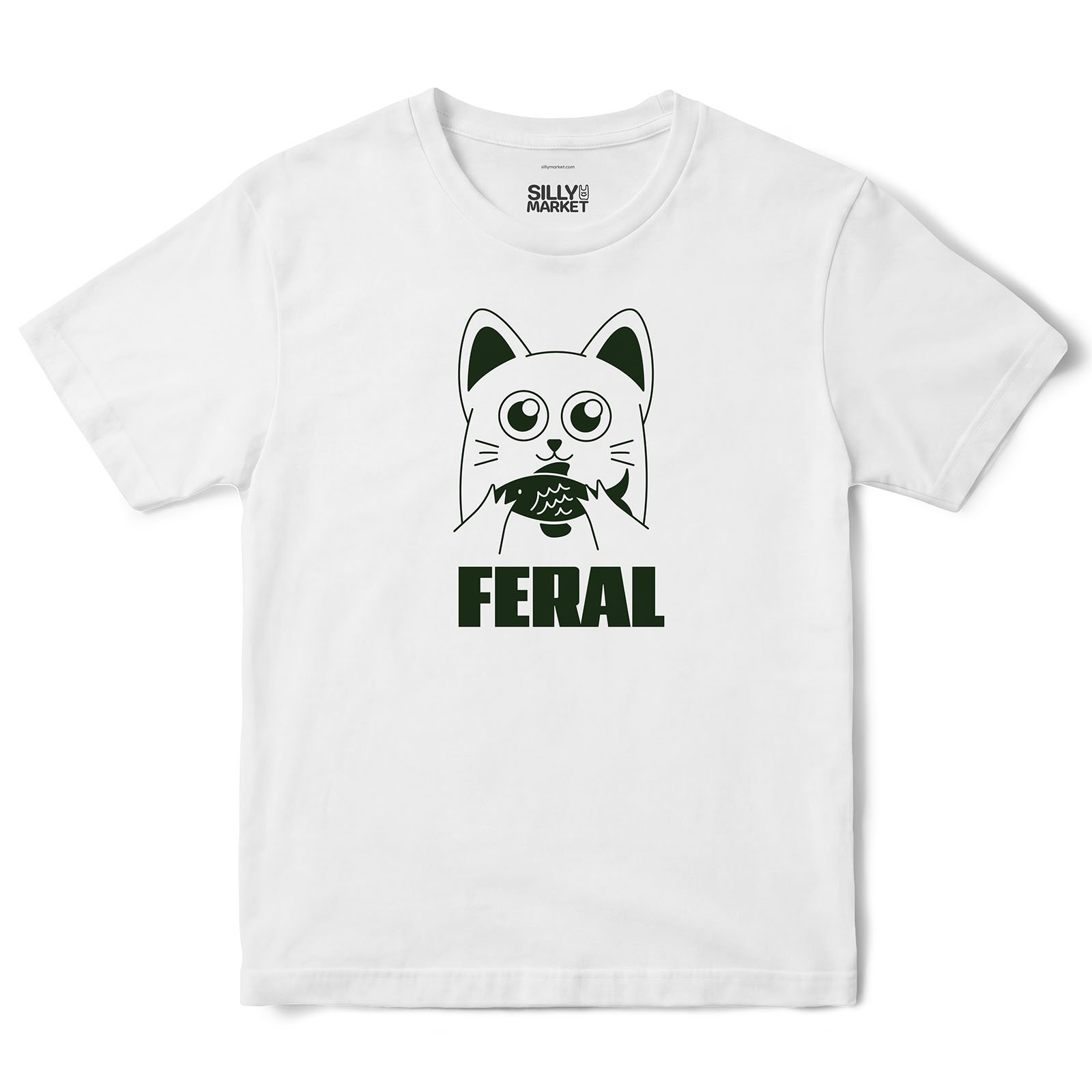 Feral Cat T-Shirt in White