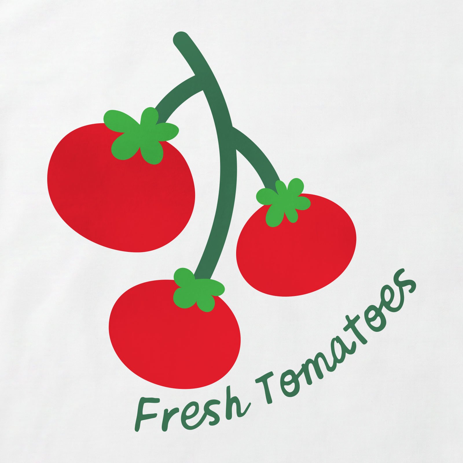Fresh Tomatoes T-Shirt print detail in White