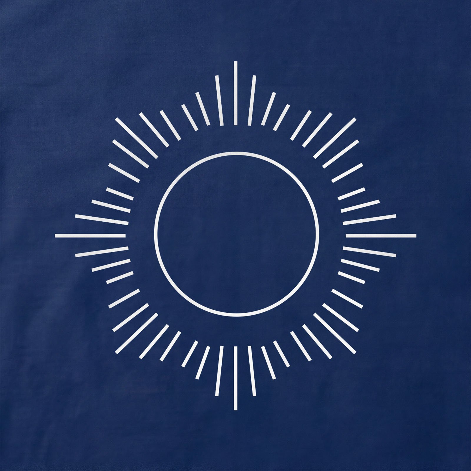 Geometric Sun T-Shirt print detail in Navy