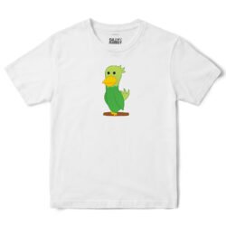 Green Parrot T-Shirt in White