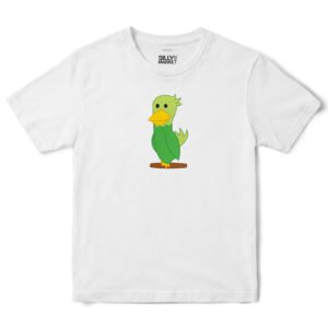 Green Parrot T-Shirt in White