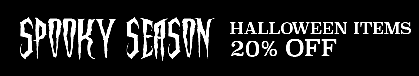 Spooky season is here. Halloween items 20% off. Shop now.