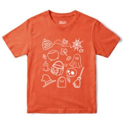Halloween Doodles T-Shirt in Orange