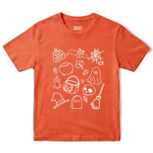 Halloween Doodles T-Shirt in Orange