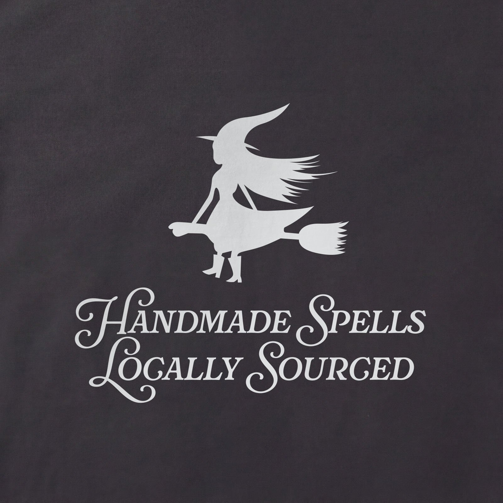 Handmade Spells Locally Sourced T-Shirt print detail in Black