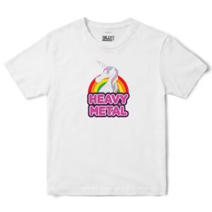 Heavy Metal Unicorn T-Shirt in White
