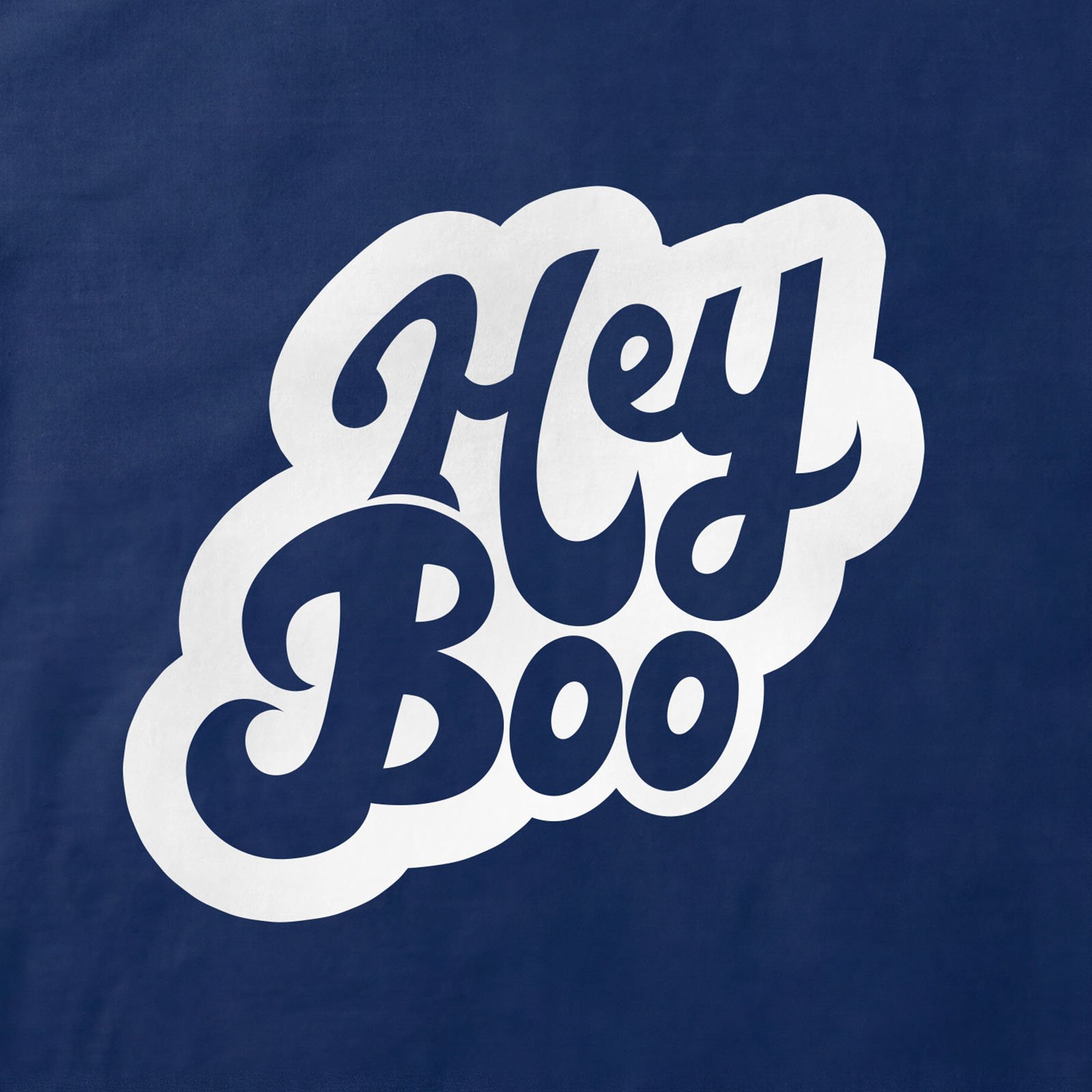Hey Boo T-Shirt print detail in Navy