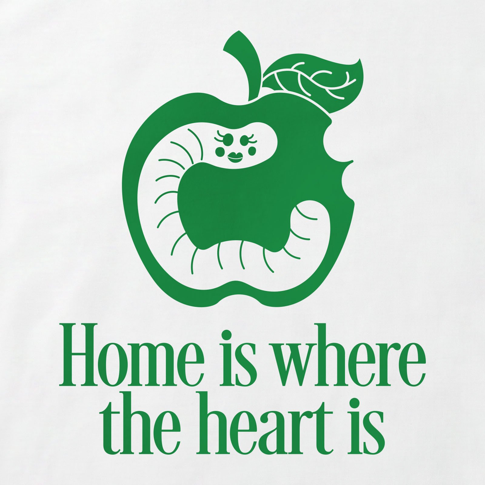 Home Is Where The Heart Is T-Shirt print detail in White