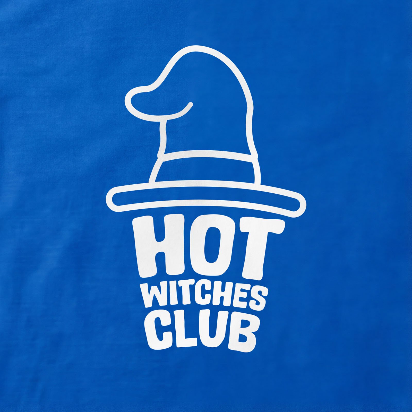 Hot Witches Club T-Shirt print detail in Royal