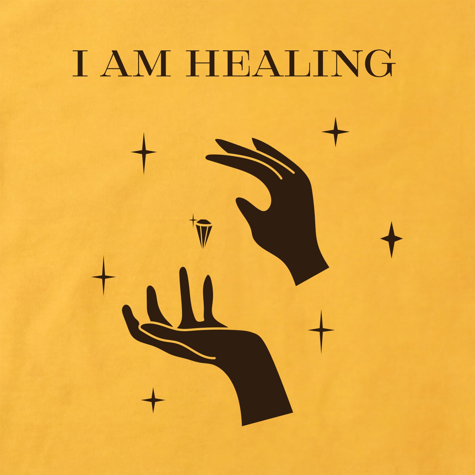 I Am Healing T-Shirt print detail in Daisy
