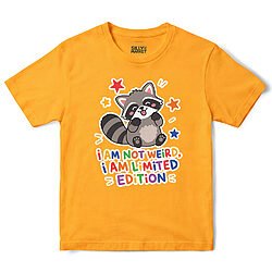 I Am Not Weird I Am Limited Edition Raccoon T-Shirt in Gold
