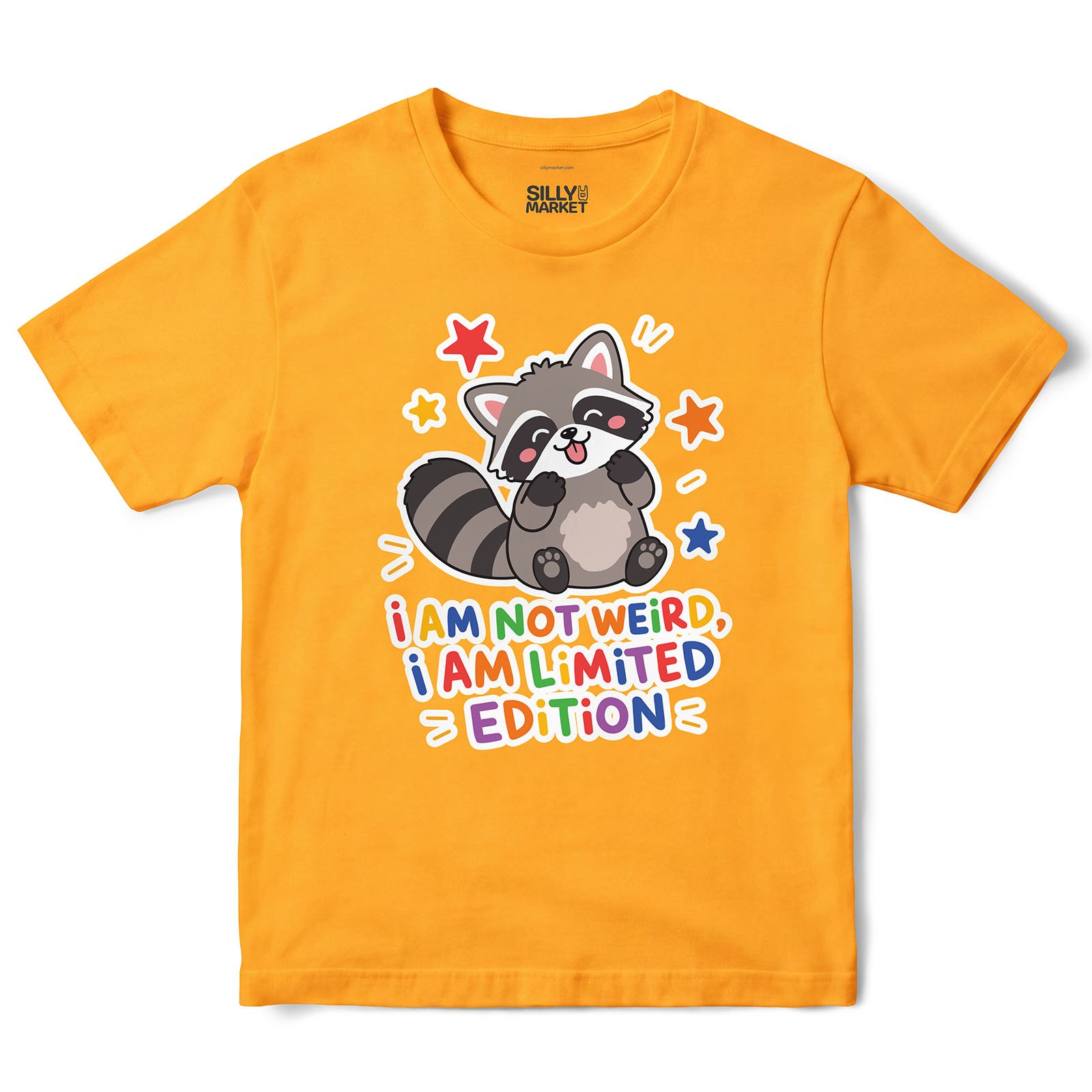 I Am Not Weird I Am Limited Edition Raccoon T-Shirt in Gold