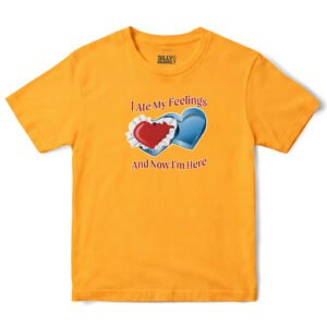 I Ate My Feelings Chocolate Box T-Shirt in Gold