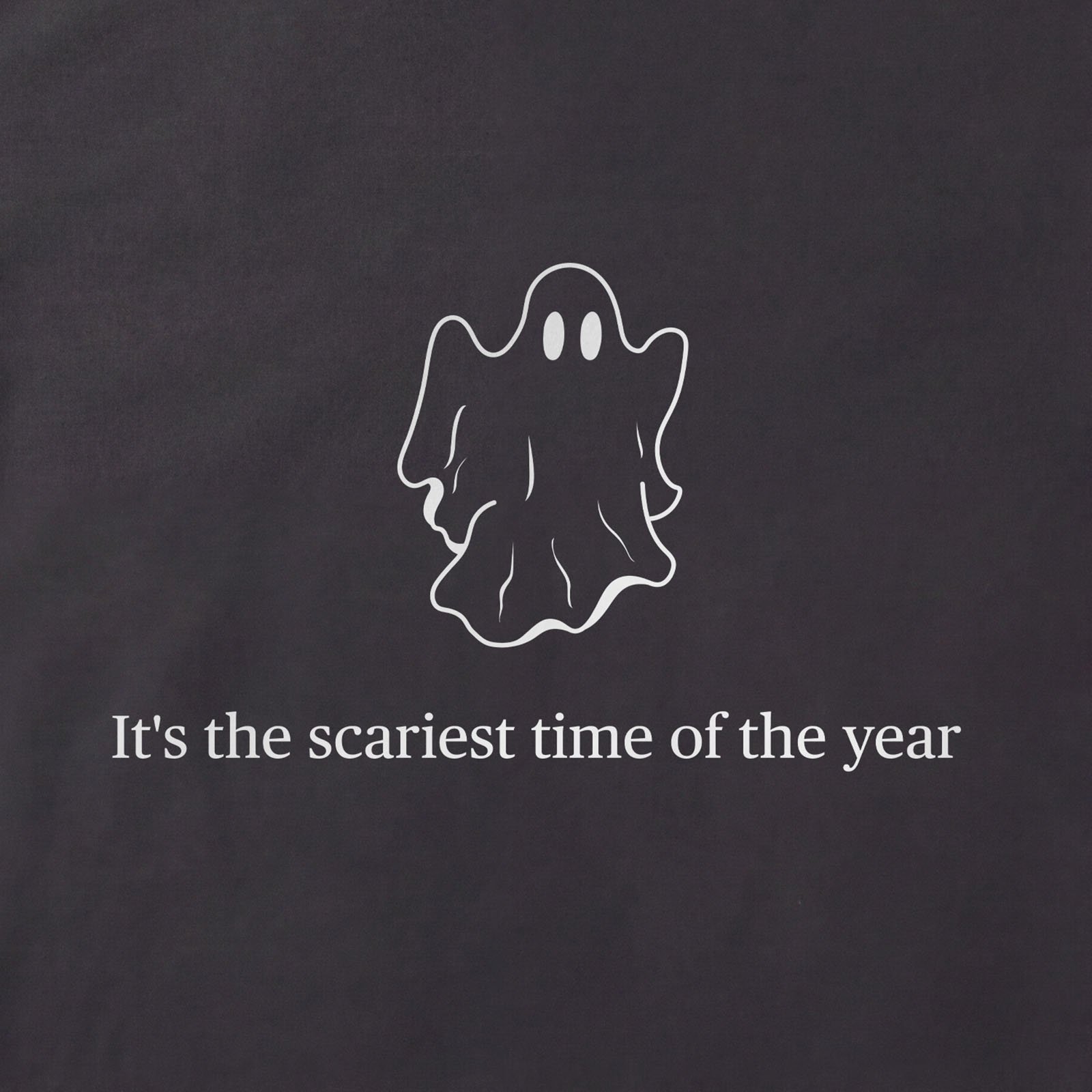 It's The Scariest Time Of The Year Ghost T-Shirt print detail in Black