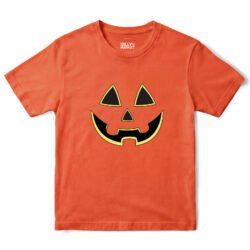 Jack-O'-Lantern Face T-Shirt in Orange