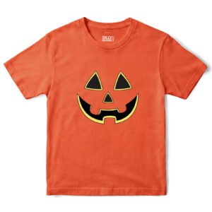 Jack-O'-Lantern Face T-Shirt in Orange
