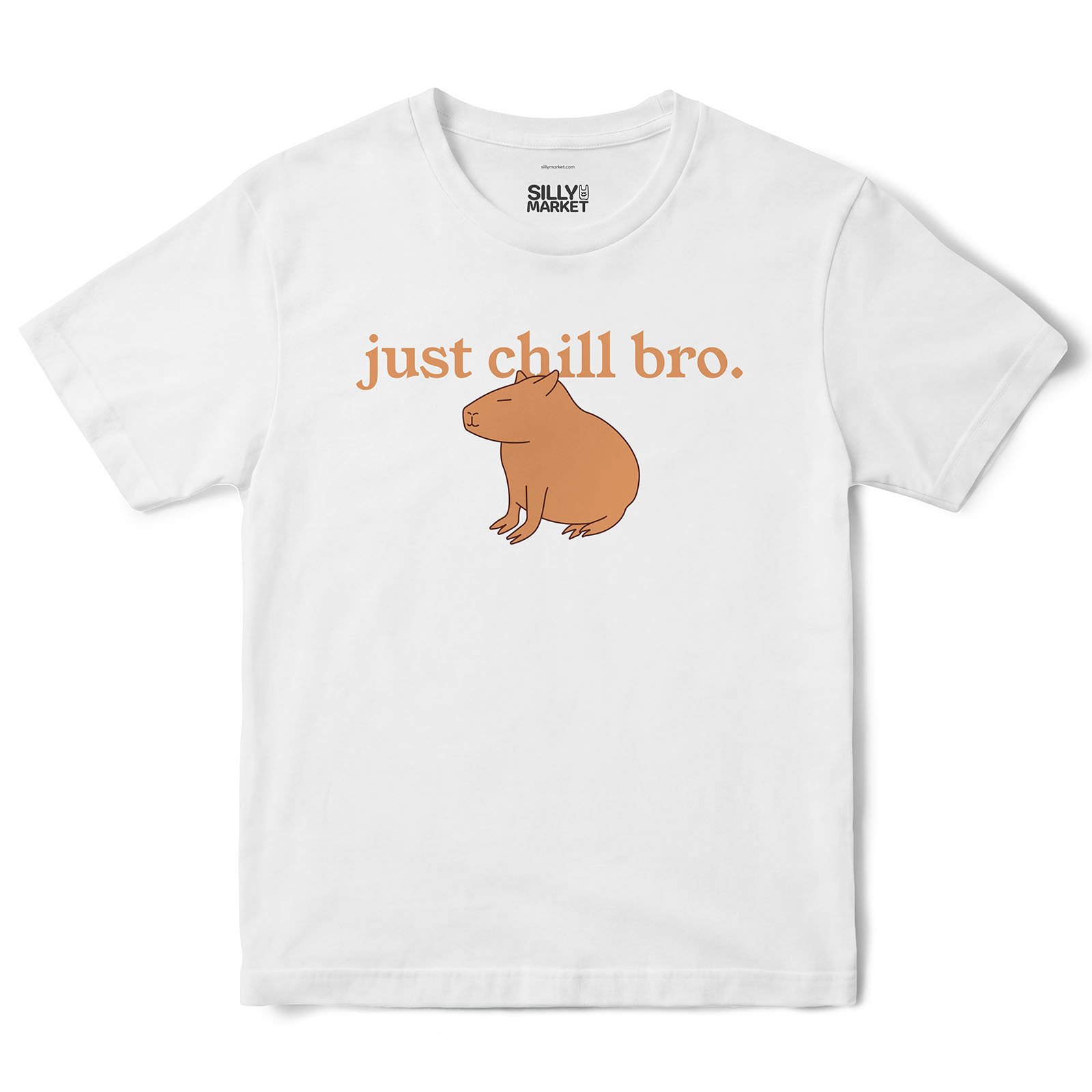 Just Chill Bro Capybara T-Shirt in White