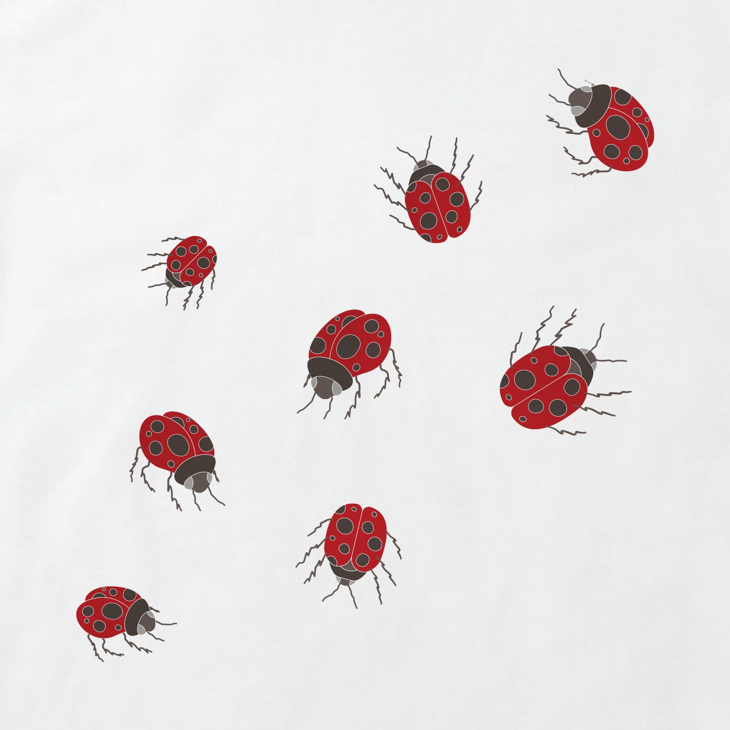 Ladybugs T-Shirt print detail in White