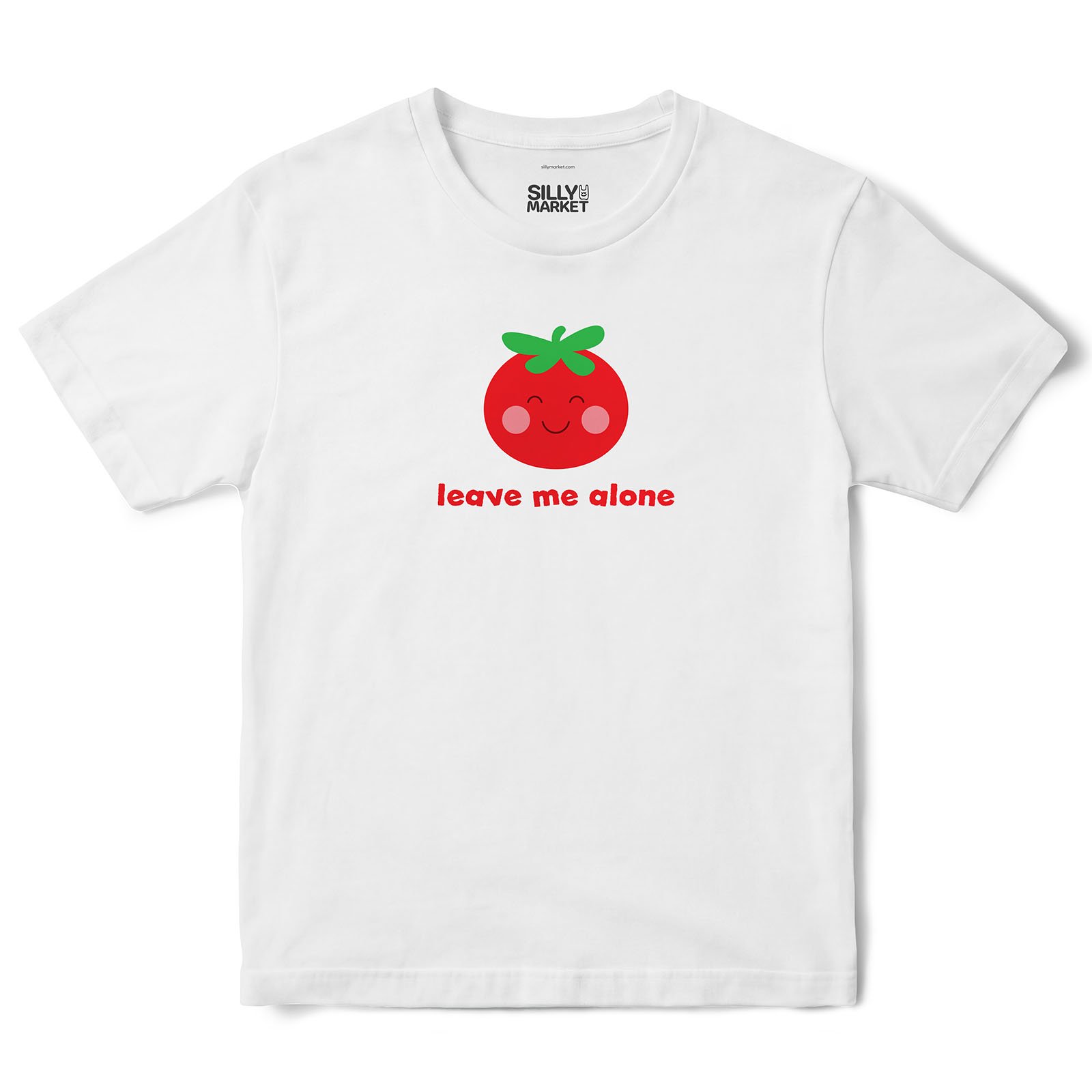 Leave Me Alone Tomato T-Shirt in White
