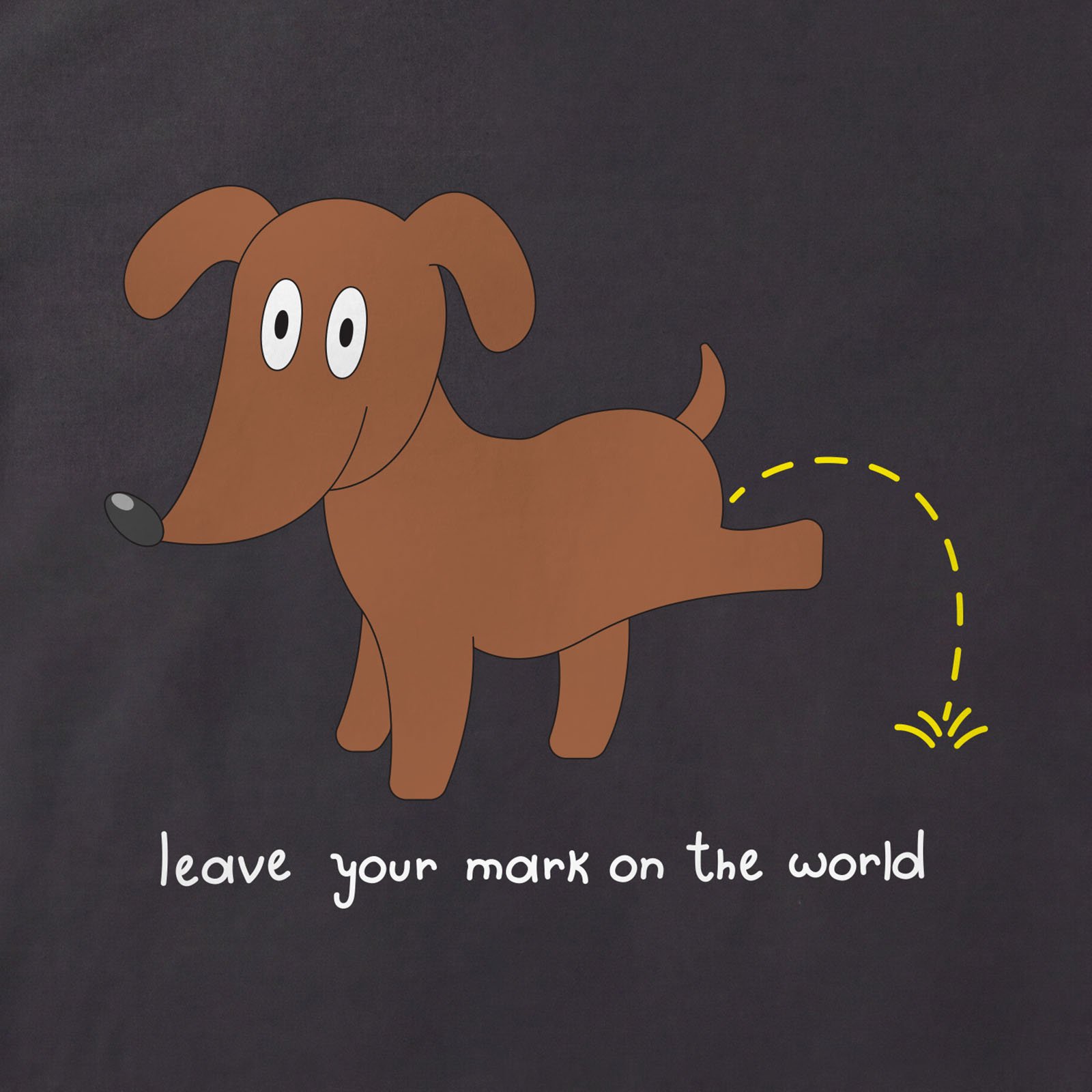 Leave Your Mark Dog T-Shirt print detail in Black