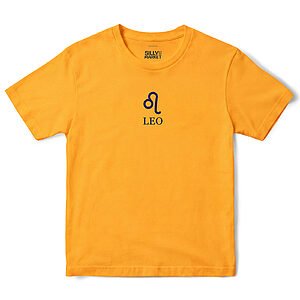 Leo Zodiac T-Shirt in Gold