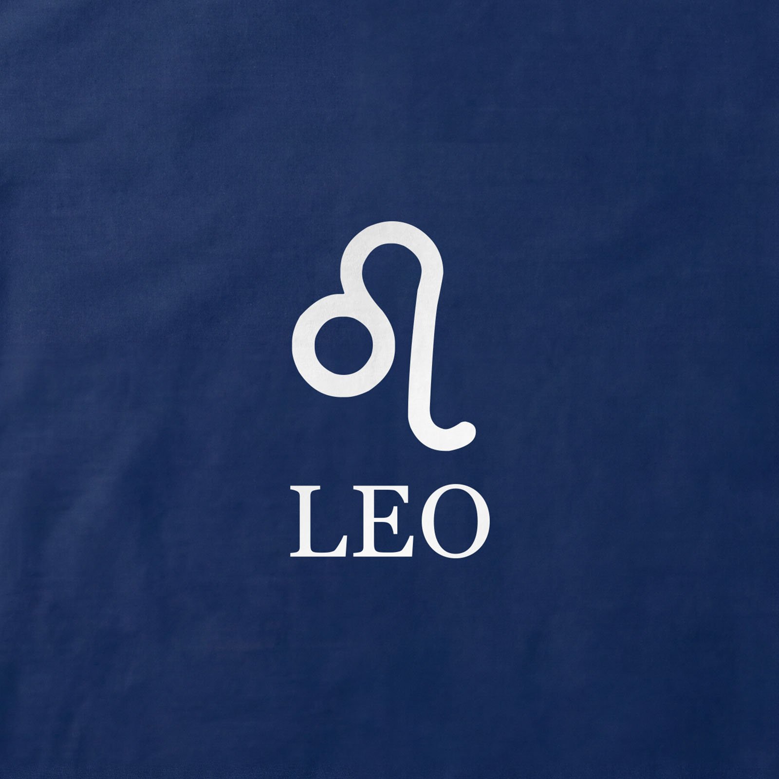 Leo Zodiac T-Shirt print detail in Navy