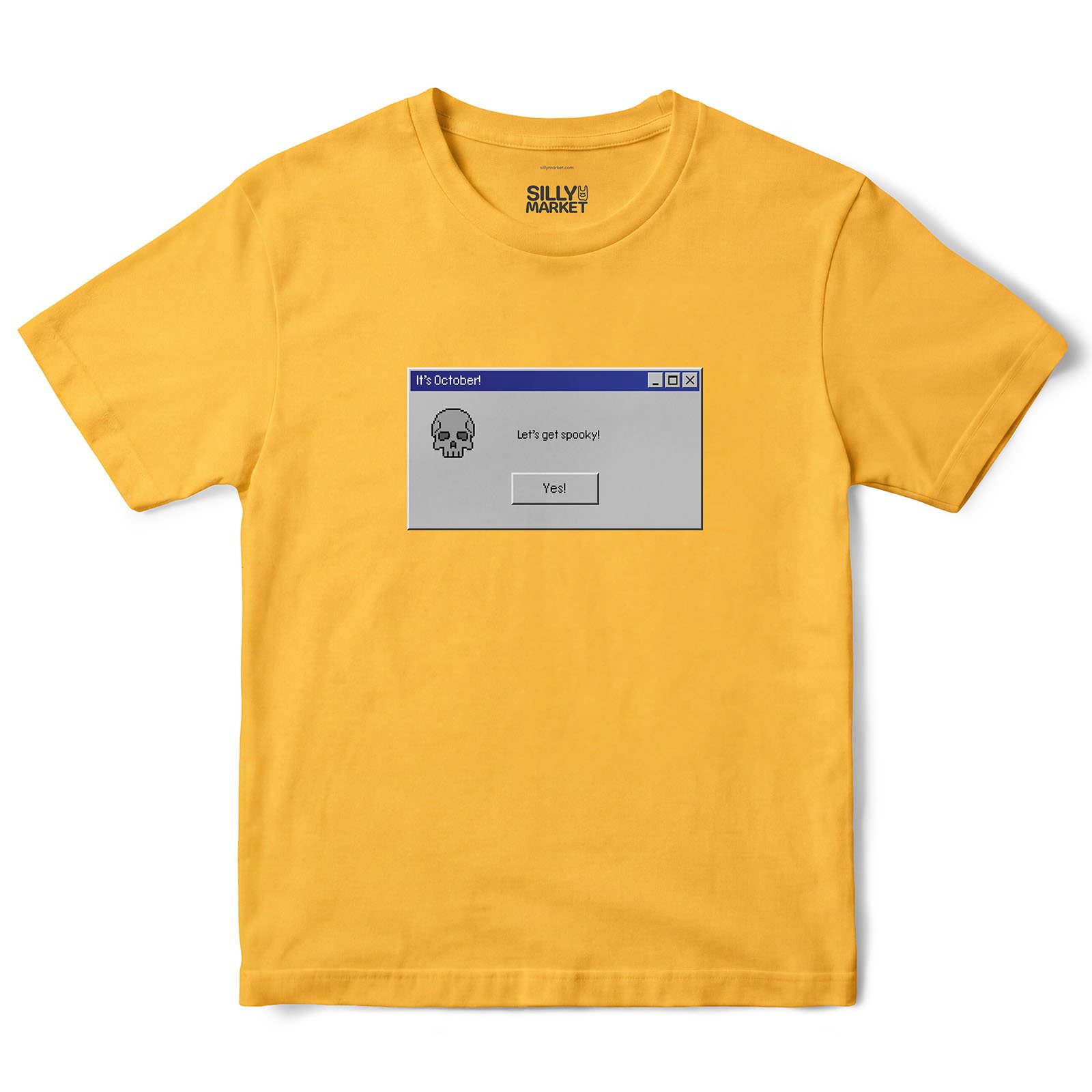 Let's Get Spooky Error Message T-Shirt in Daisy
