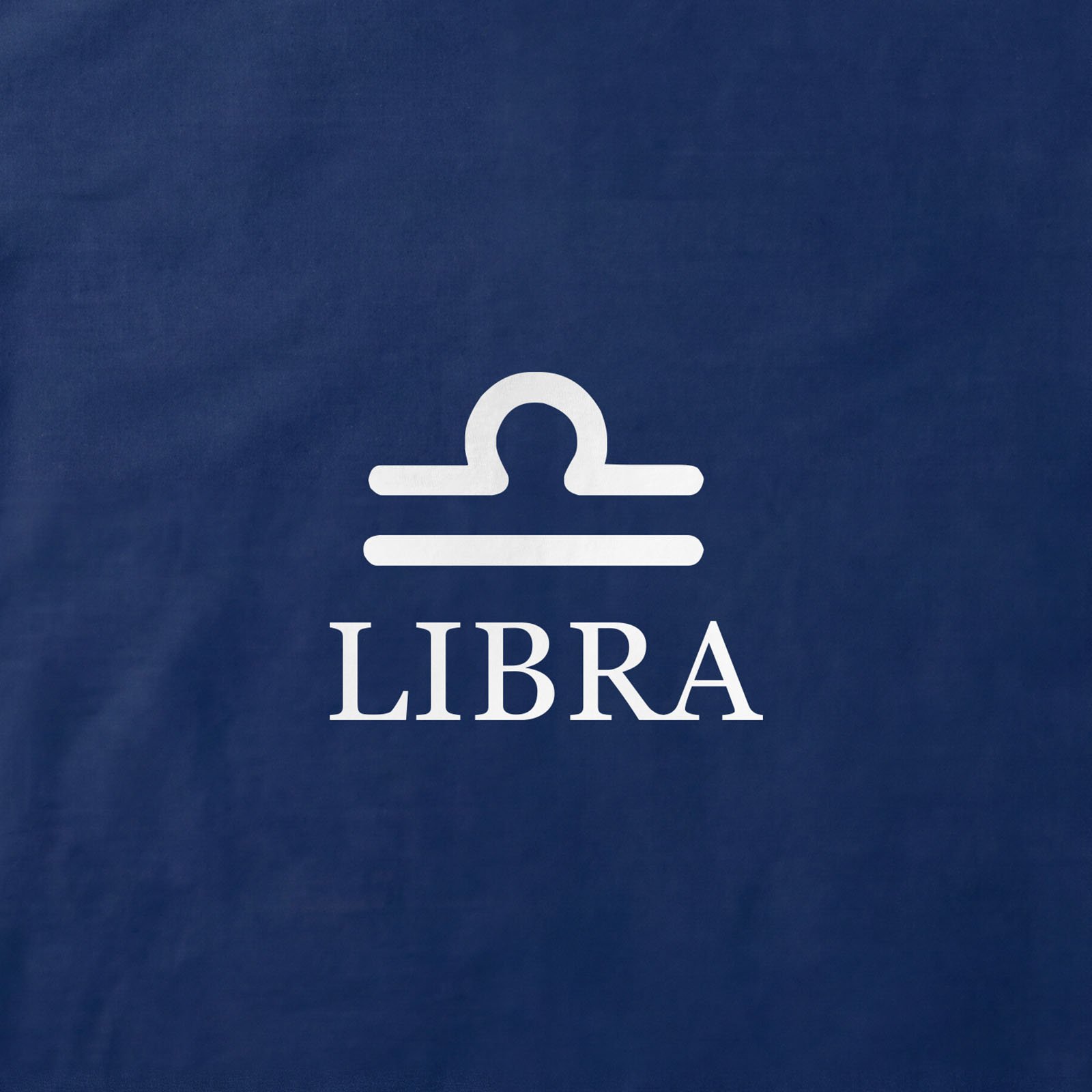 Libra Zodiac T-Shirt print detail in Navy